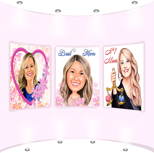 Caricature gifts for mothers and women